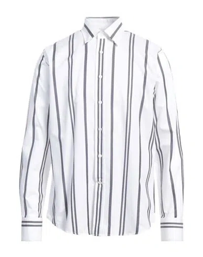 Canali Man Shirt White Size L Cotton