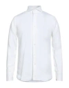 Canali Man Shirt White Size Xxl Linen In White