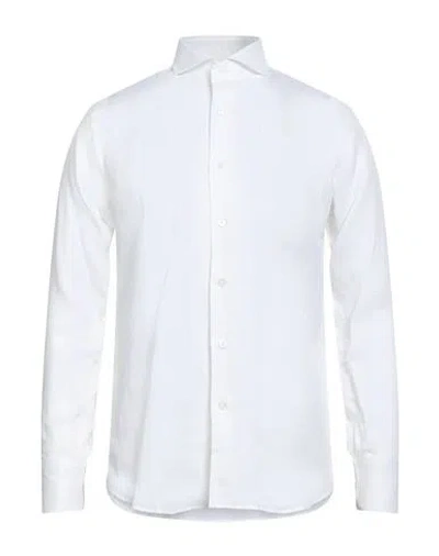 Canali Man Shirt White Size Xxl Linen