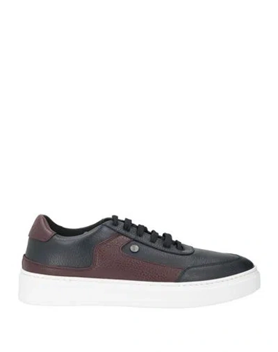 Canali Man Sneakers Midnight Blue Size 9.5 Leather