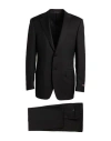 Canali Man Suit Black Size 50 Virgin Wool In Black