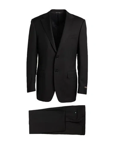 Canali Man Suit Black Size 50 Virgin Wool