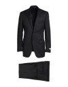 Canali Man Suit Black Size 42 Wool In Black
