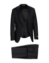 Canali Man Suit Black Size 40 Wool, Mohair Wool In Black
