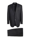 Canali Man Suit Black Size 40 Wool, Mohair Wool In Black