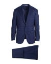 Canali Man Suit Blue Size 48 Wool In Blue