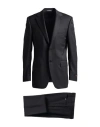 Canali Man Suit Charcoal Size 40 Virgin Wool In Grey