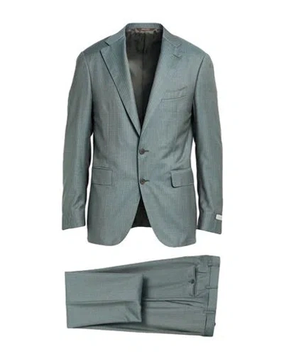 Canali Man Suit Grey Size 46 Wool In Gray