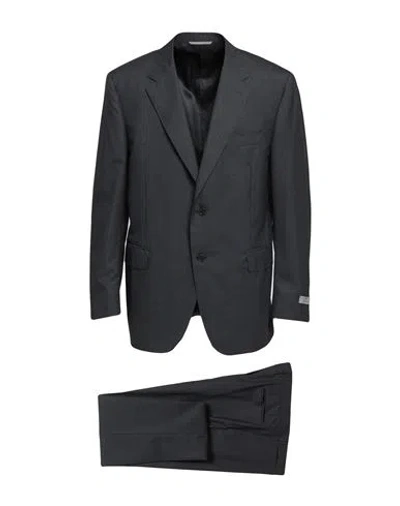 Canali Man Suit Lead Size 36 Wool In Gray