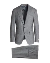 Canali Two-tone Wool Suit In Grey