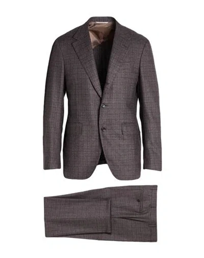 Canali Man Suit Midnight Blue Size 38 Wool In Multi