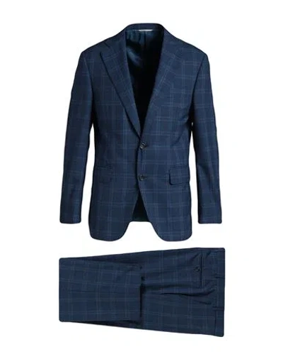 Canali Man Suit Midnight Blue Size 48 Wool