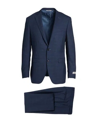 Canali Man Suit Navy Size 34 Wool