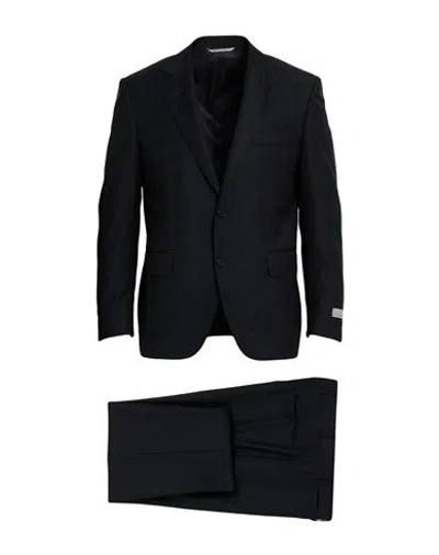 Canali Man Suit Navy Size 36 Wool