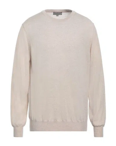 Canali Man Sweater Beige Size 46 Merino Wool In Neutral