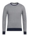 Canali Man Sweater Blue Size 50 Viscose, Silk