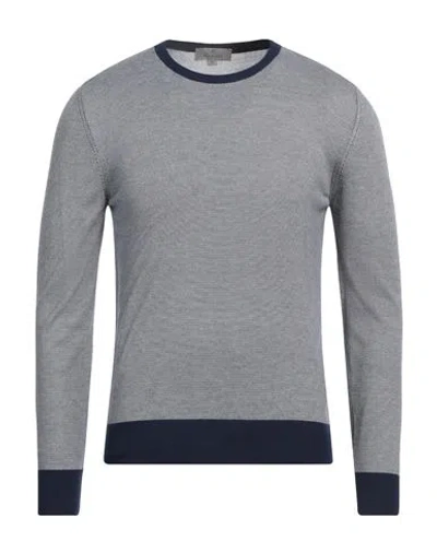Canali Man Sweater Blue Size 50 Viscose, Silk