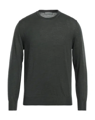 Canali Man Sweater Green Size 48 Merino Wool In Green