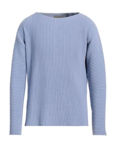 Canali Man Sweater Lilac Size 40 Cotton In Blue