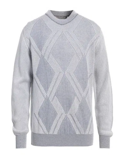 Canali Man Sweater Light Grey Size 48 Merino Wool, Cashmere In Purple