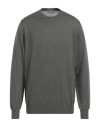 Canali Man Sweater Military Green Size 50 Merino Wool