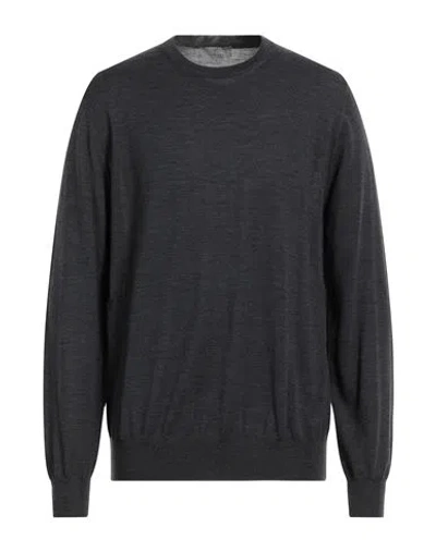 Canali Man Sweater Steel Grey Size 48 Merino Wool In Grey