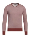 Canali Man Sweater Tan Size 40 Viscose, Silk In Brown