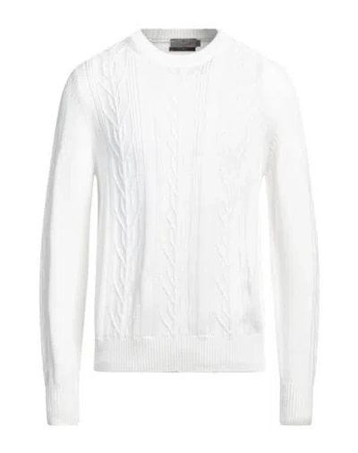 Canali Man Sweater White Size 46 Cotton