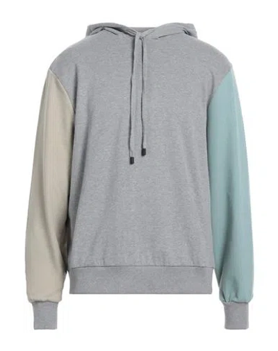 Canali Man Sweatshirt Grey Size 48 Cotton