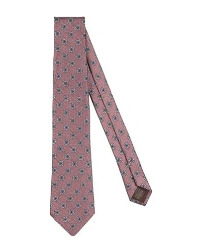Canali Man Ties & Bow Ties Antique Rose Size - Silk In Pink
