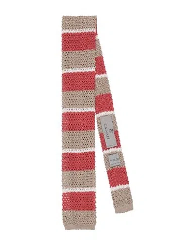 Canali Man Ties & Bow Ties Beige Size - Silk