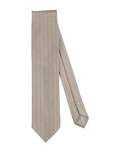 Canali Man Ties & Bow Ties Beige Size - Silk