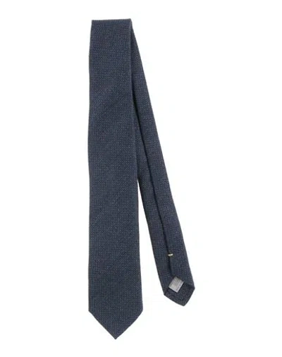 Canali Man Ties & Bow Ties Blue Size - Silk, Cashmere In Blue