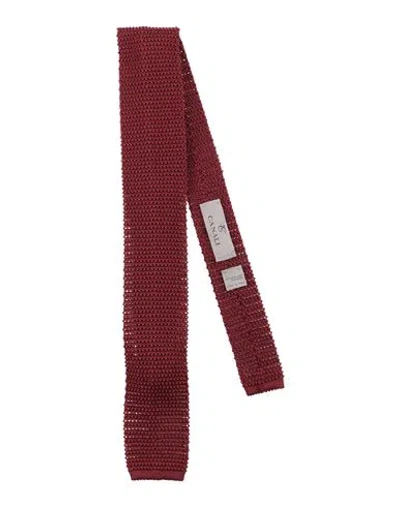 Canali Man Ties & Bow Ties Brick Size - Silk In Red