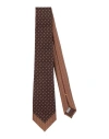 Canali Man Ties & Bow Ties Brown Size - Silk In Brown