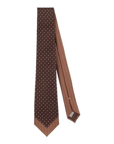 Canali Man Ties & Bow Ties Brown Size - Silk
