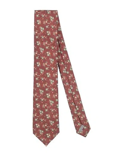 Canali Man Ties & Bow Ties Brown Size - Silk