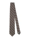 CANALI CANALI MAN TIES & BOW TIES BROWN SIZE - SILK