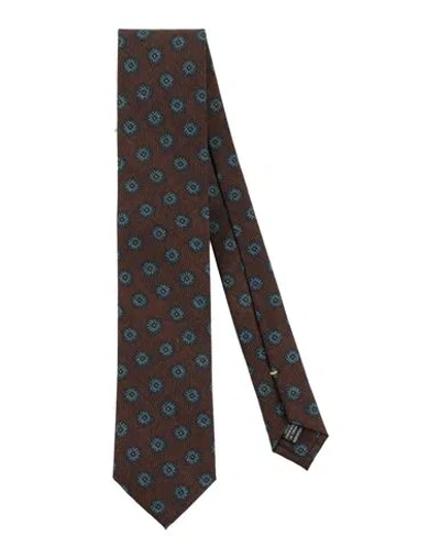 Canali Man Ties & Bow Ties Brown Size - Virgin Wool