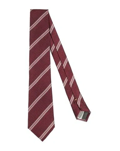 Canali Man Ties & Bow Ties Burgundy Size - Silk In Red