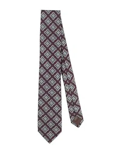 Canali Man Ties & Bow Ties Burgundy Size - Silk In Red