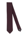 Canali Man Ties & Bow Ties Burgundy Size - Wool, Silk In Red