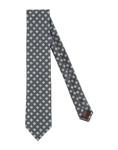 Canali Man Ties & Bow Ties Charcoal Size - Silk In Gray
