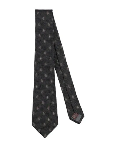 Canali Man Ties & Bow Ties Charcoal Size - Silk In Gray