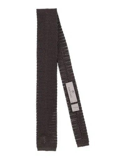 Canali Man Ties & Bow Ties Charcoal Size - Silk In Grey