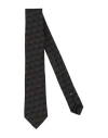 Canali Man Ties & Bow Ties Dark Brown Size - Wool, Silk In Brown