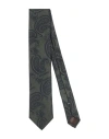 Canali Man Ties & Bow Ties Dark Green Size - Silk