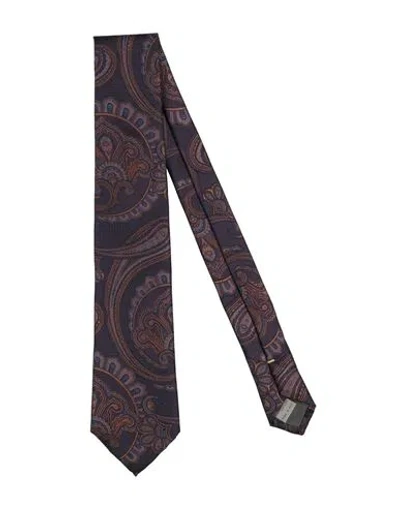 Canali Man Ties & Bow Ties Dark Purple Size - Silk