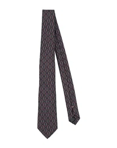 Canali Man Ties & Bow Ties Deep Purple Size - Virgin Wool, Wool, Silk