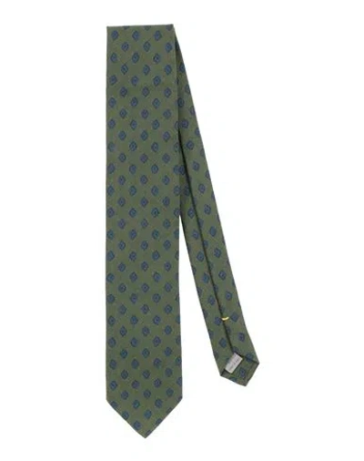 Canali Man Ties & Bow Ties Green Size - Wool
